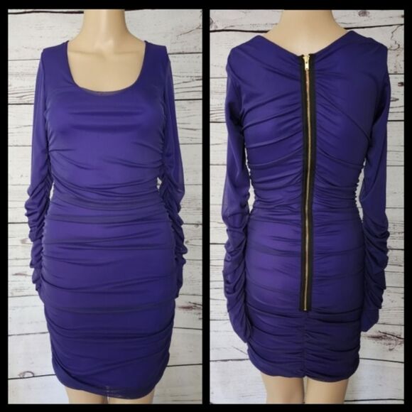 Boulee Purple Long Sleeve Dress Size 0 NWT - Picture 1 of 7